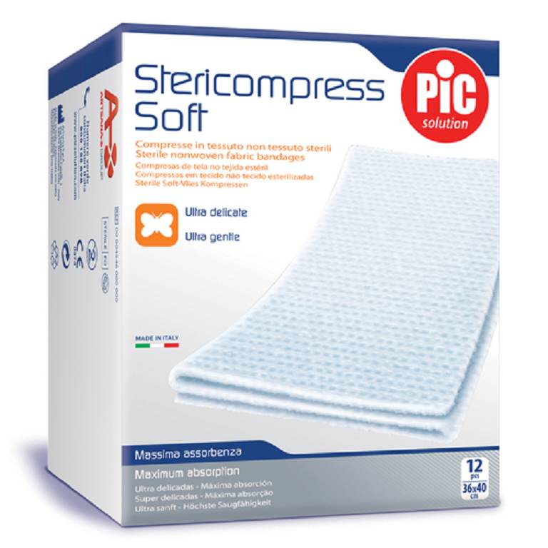 STERICOMPRESS SOFT XL GARZA TNT 18X40CM 12 PEZZI